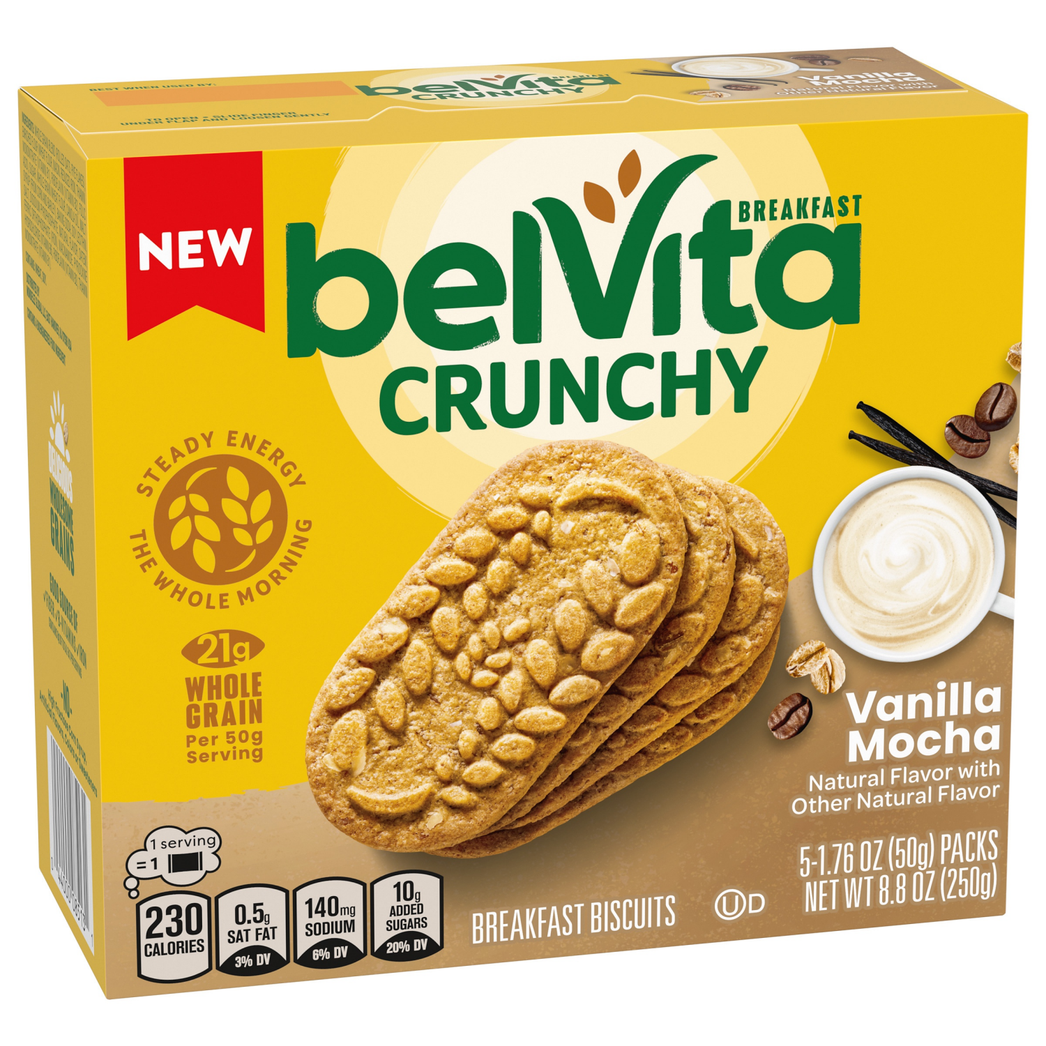 slide 4 of 5, Belvita Breakfast Biscuits Vanilla Mocha 8.8 Oz, 8.8 oz