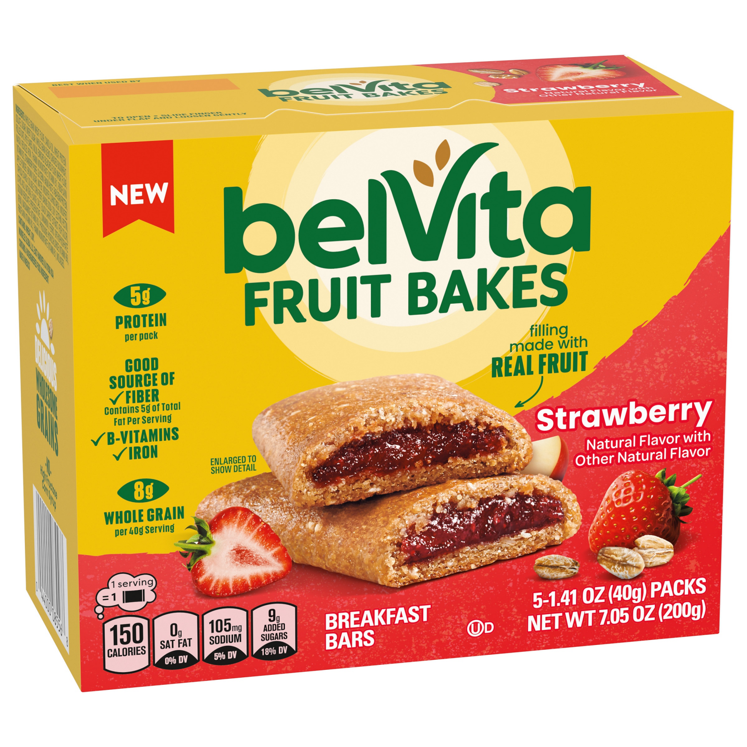 slide 4 of 5, Belvita Fruit Bakes Strawberry 7.05 Oz, 7.05 oz
