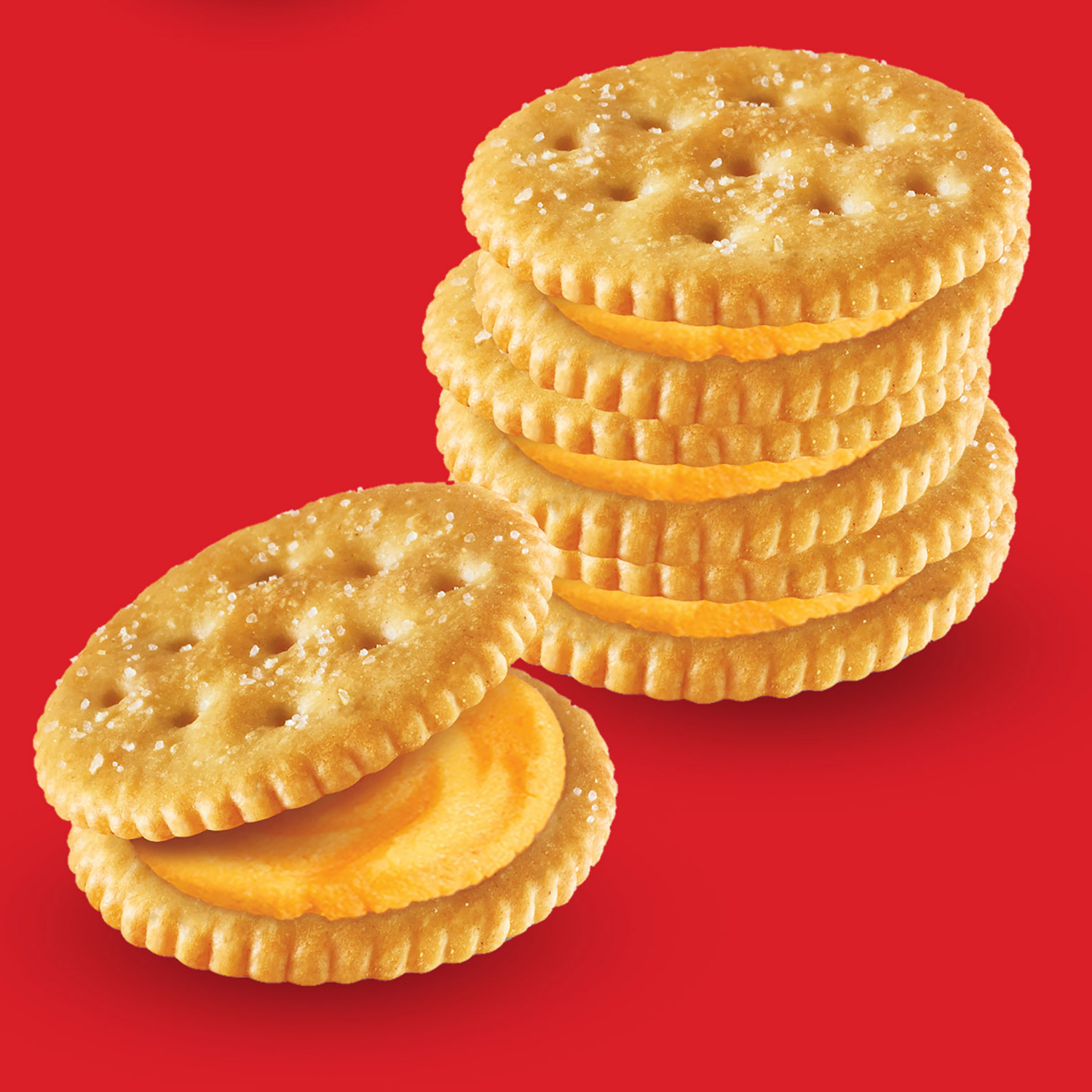 slide 6 of 8, RITZ Cheese Sandwich Crackers, Lunch Snacks, 8 Snack Packs (6 Crackers Per Pack), 8 ct