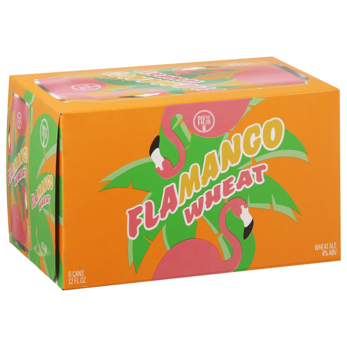 slide 4 of 4, Brew Hub Wheat Ale Flamango Wheat Beer 6 - 12 fl oz Cans, 6 ct