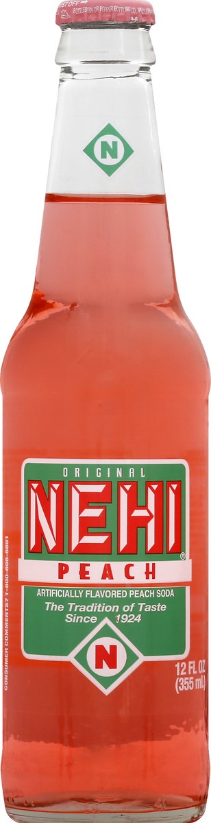 slide 1 of 10, NEHI Peach Soda 12 oz, 12 oz