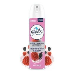 Glade Odor Fighting Soft Mist Air Freshener Room Spray, Bubbly Berry Splash, 8.0oz, 1pk
