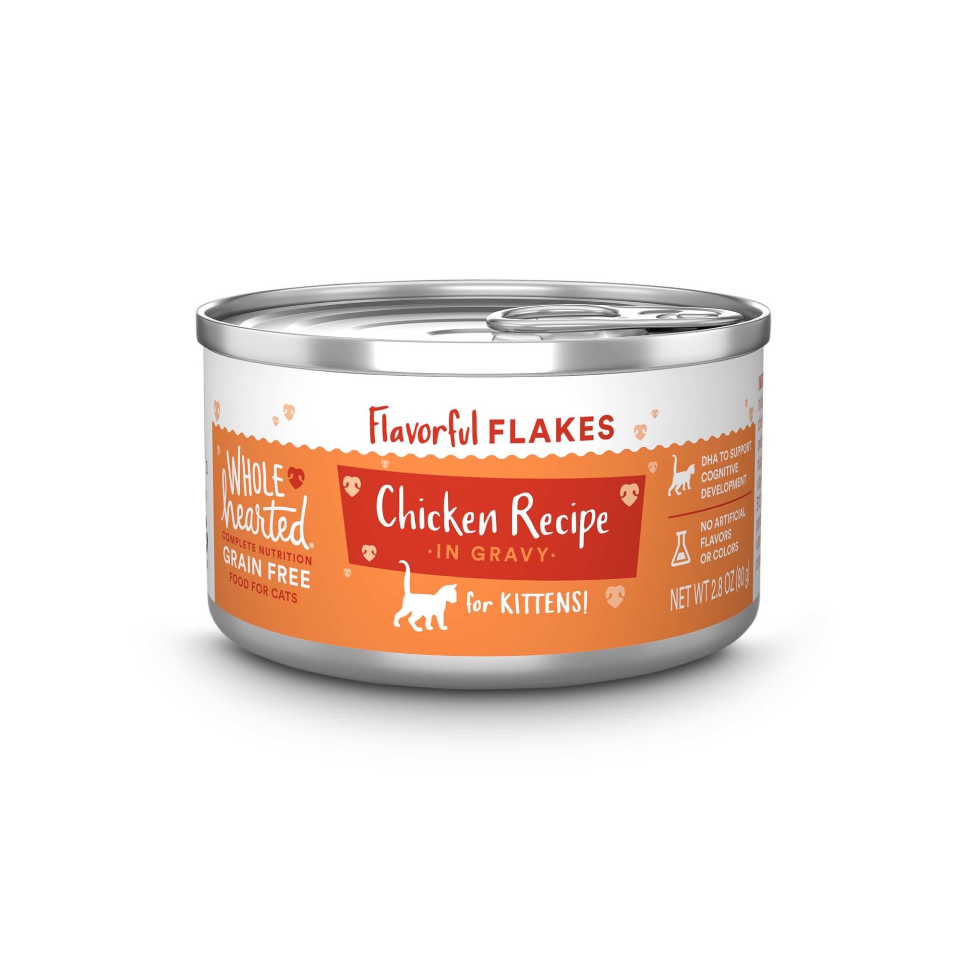 slide 1 of 1, WholeHearted Whd-Cat 2.8Z Kitten Chkn Flake, 1 ct