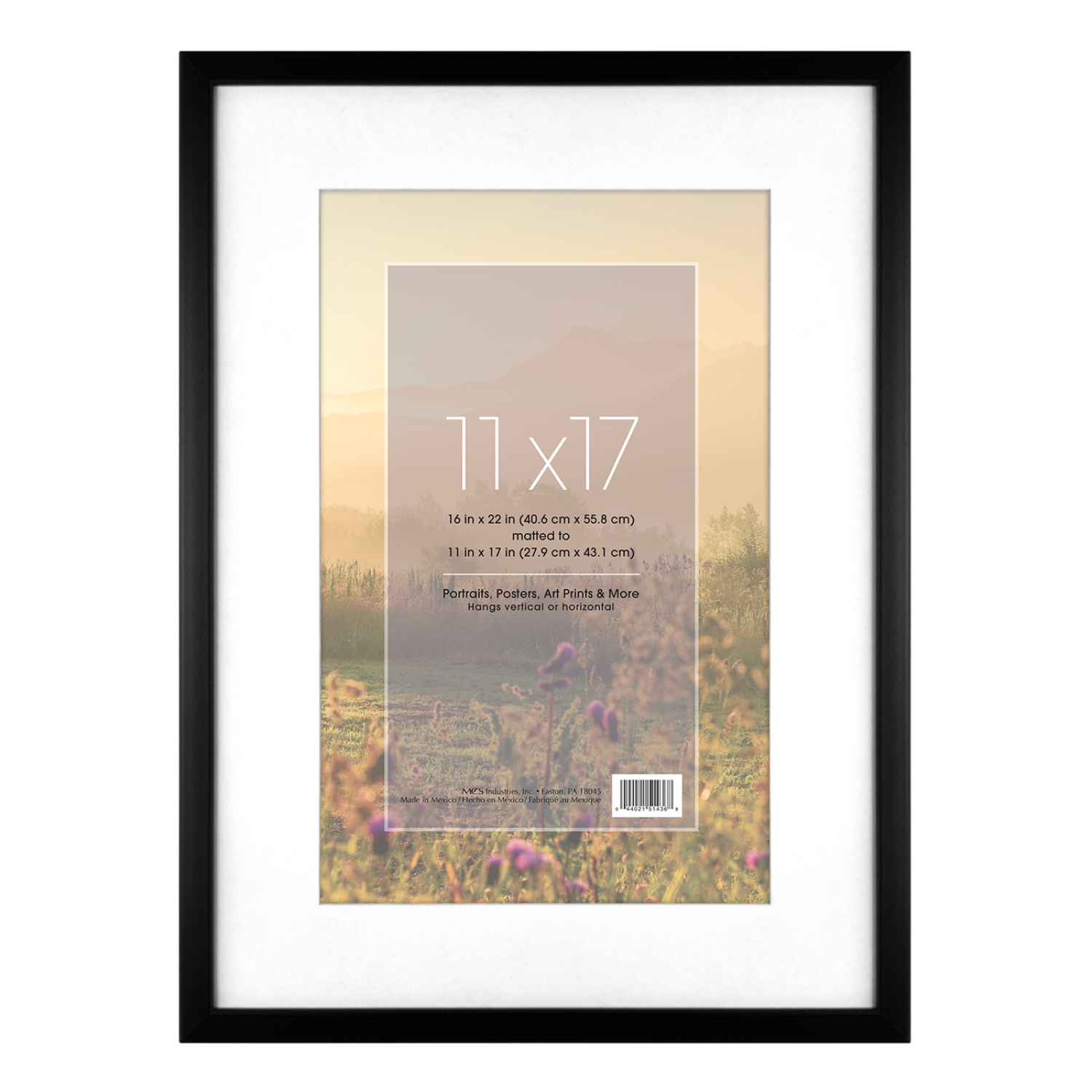 slide 1 of 1, Mcs Matted Poster Frame 16X22 To 11X17, 1 ct