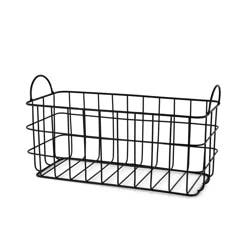 MCS Wire Basket, 15 in x 6 in, Black