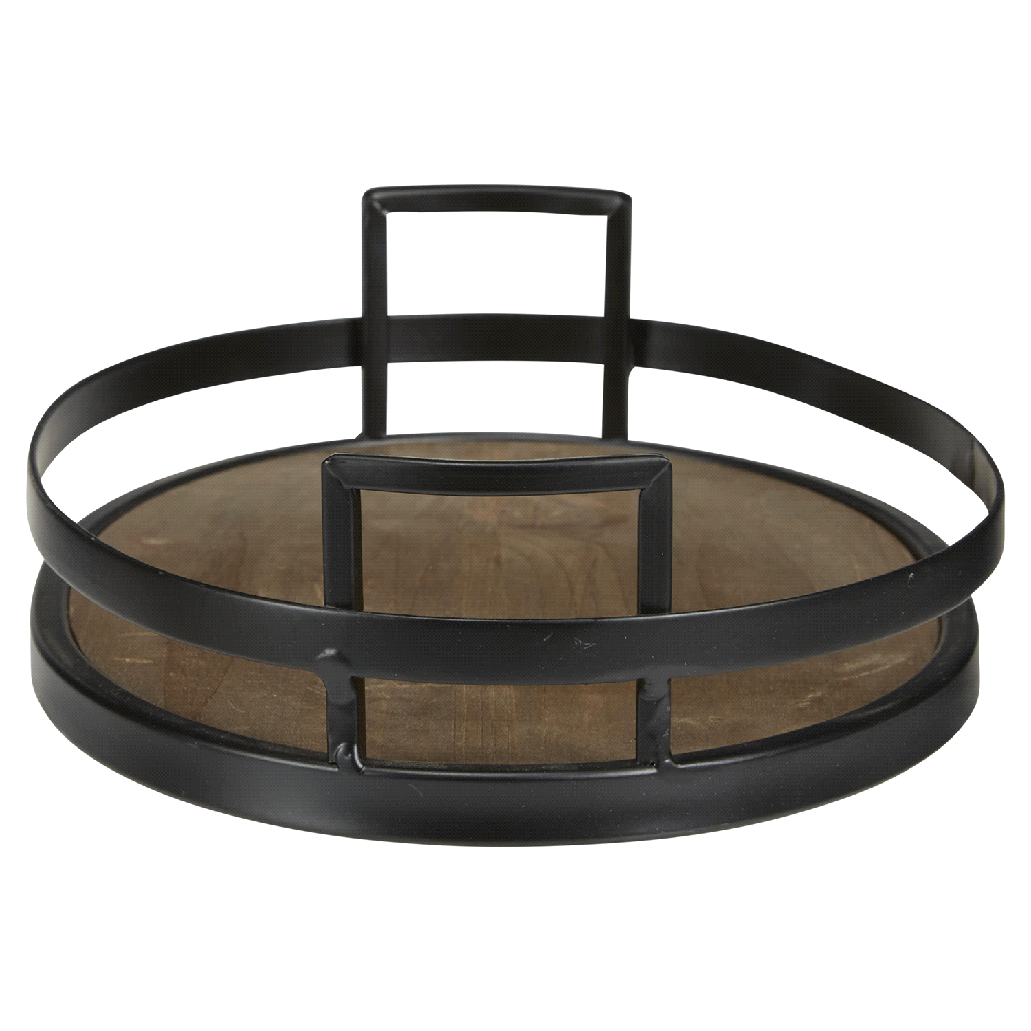 slide 3 of 5, Mcs Metal And Wood Oval Tray 11X7, 11 x 7 