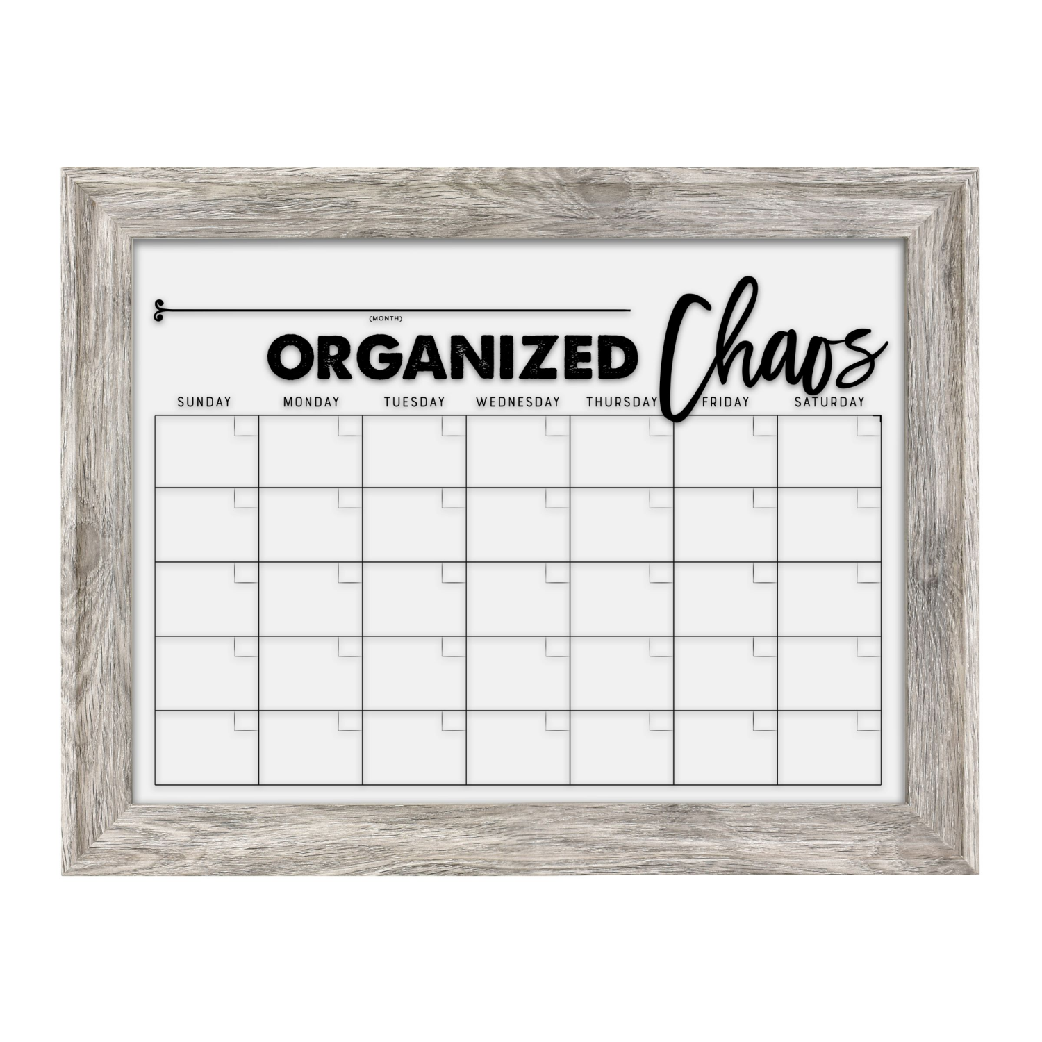 slide 1 of 1, MCS Dry Erase Calendar Organized Chaos, 22 in x 17 in, 22 x 17 