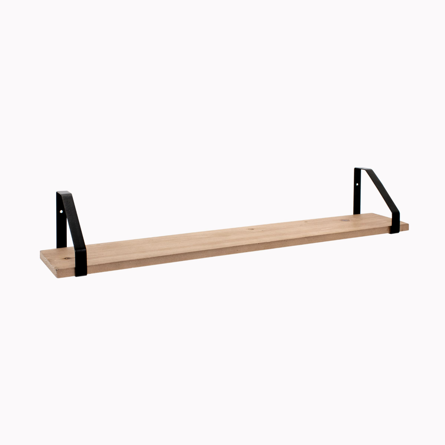 slide 1 of 1, MCS Natural Wall Shelf With Metal Brackets, 23", 1 ct