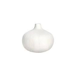 MCS Round Matte White Ceramic Vase, 3.94"