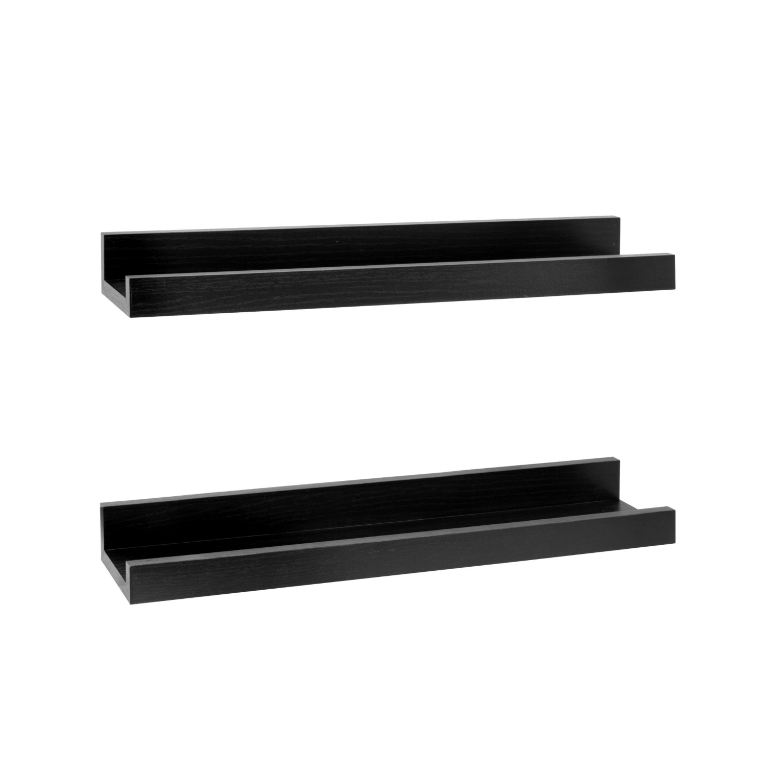 slide 1 of 1, MCS Picture Ledge 18 in 2 pk Black, 2 ct