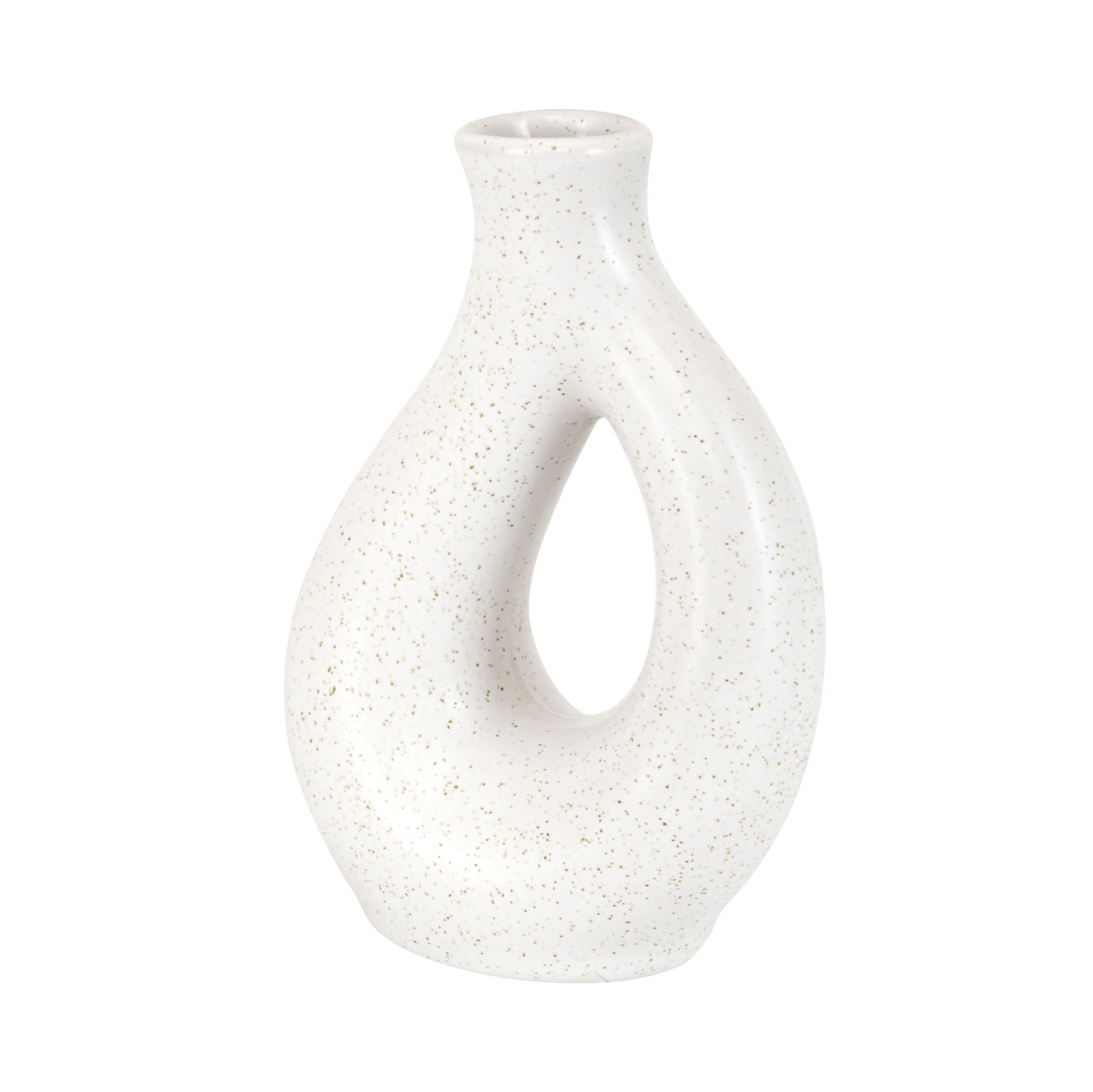 slide 2 of 3, MCS Ceramic Donut Vase 5.8 in, 1 ct