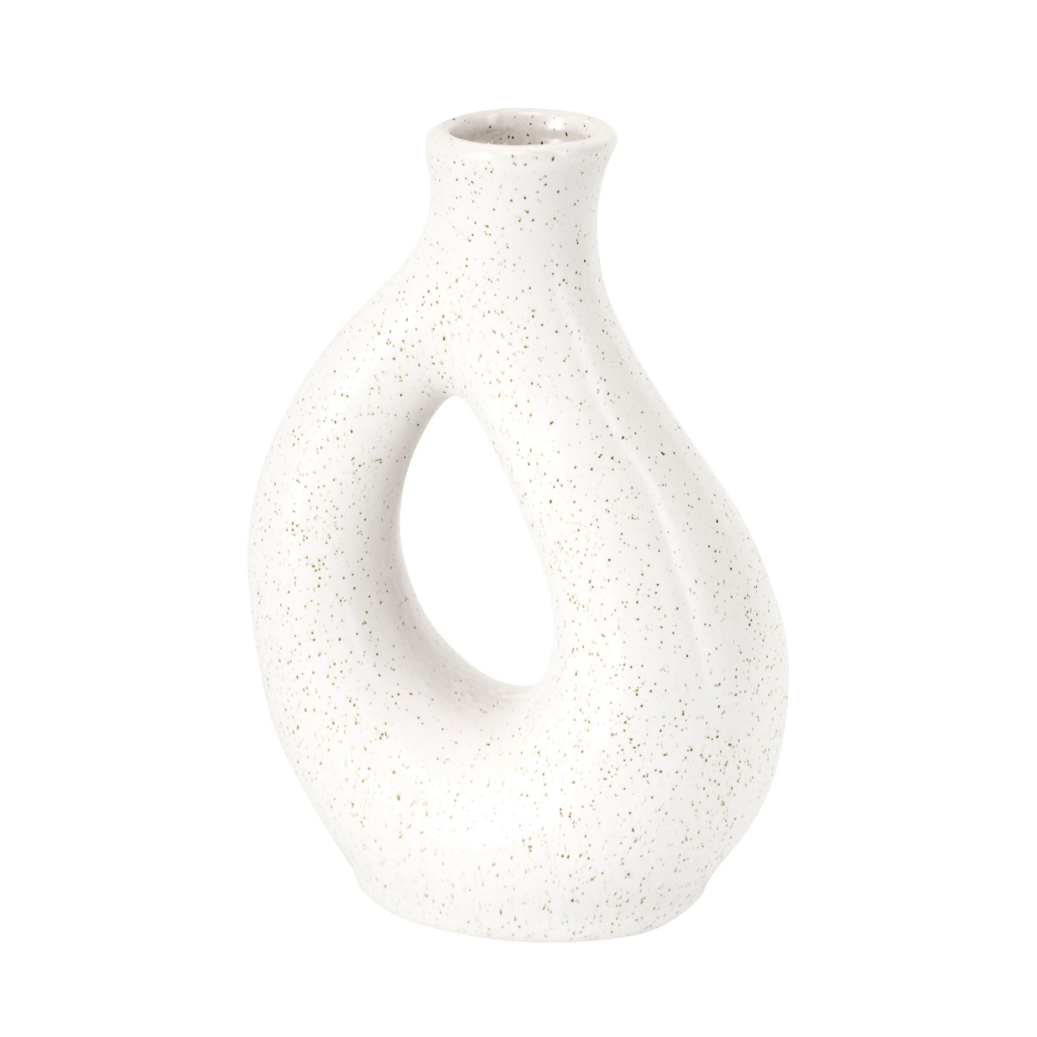 slide 1 of 3, MCS Ceramic Donut Vase 5.8 in, 1 ct