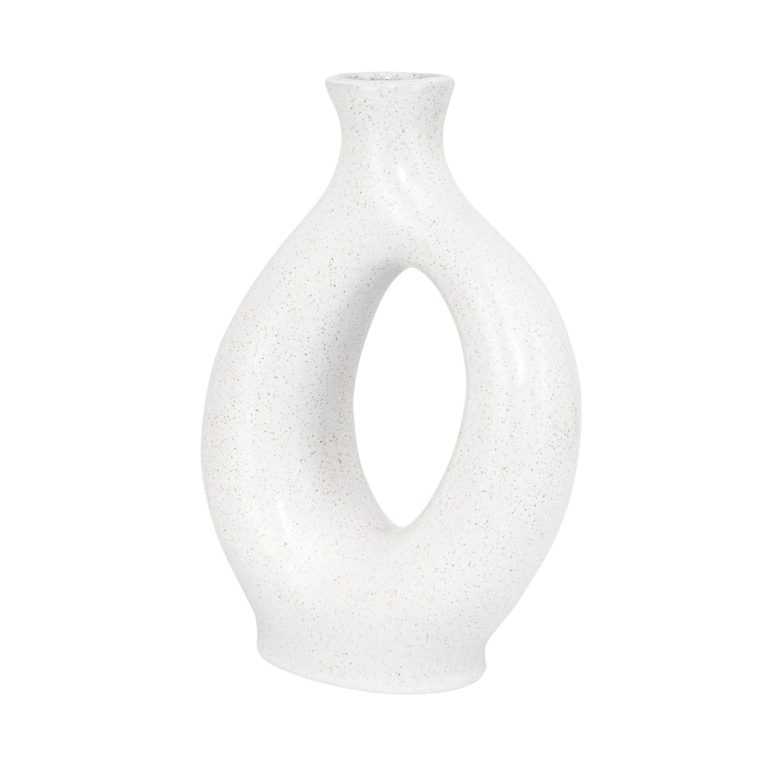 slide 2 of 4, MCS Ceramic Donut Vase 11.4 in, 1 ct