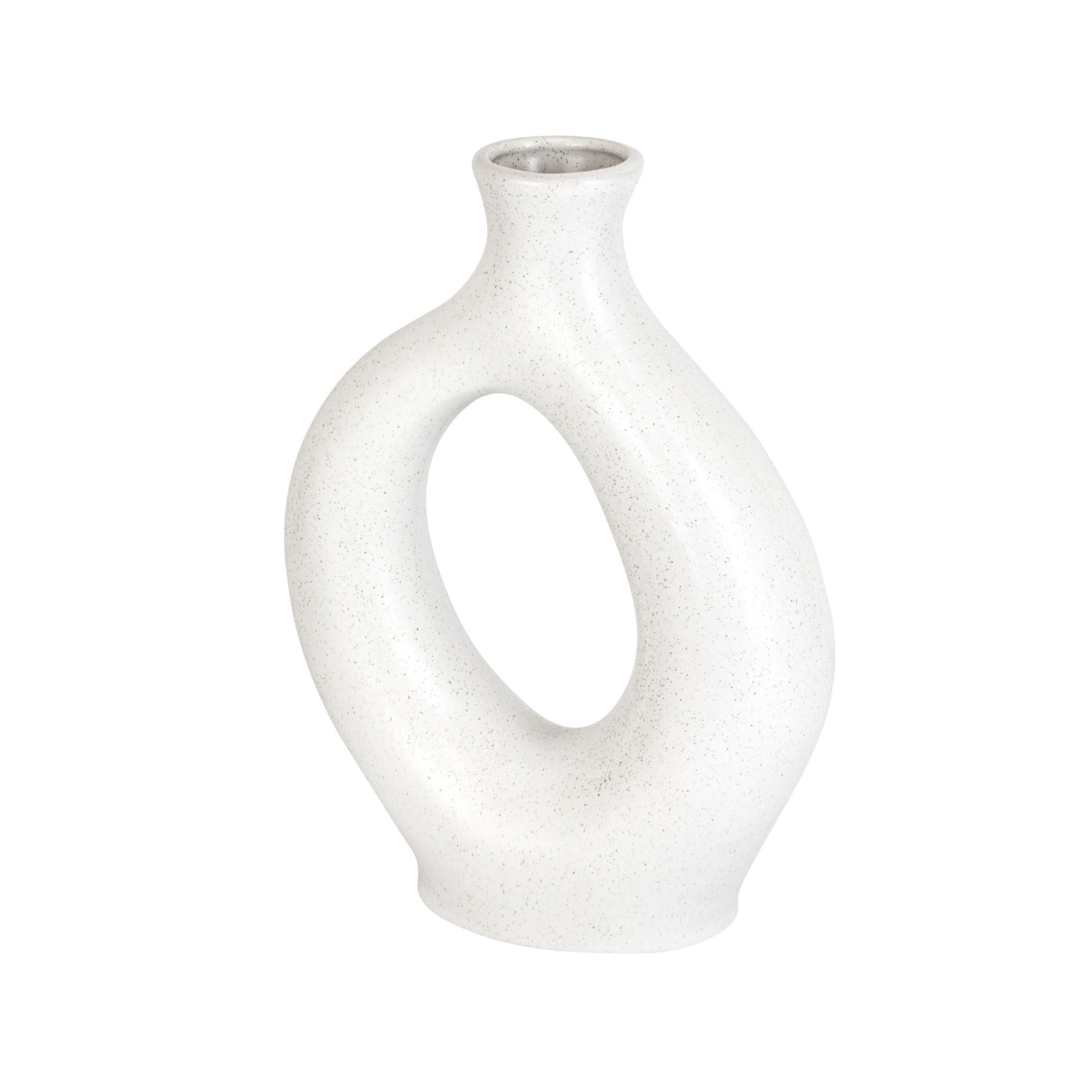 slide 2 of 3, MCS Ceramic Donut Vase 11.4 in, 1 ct