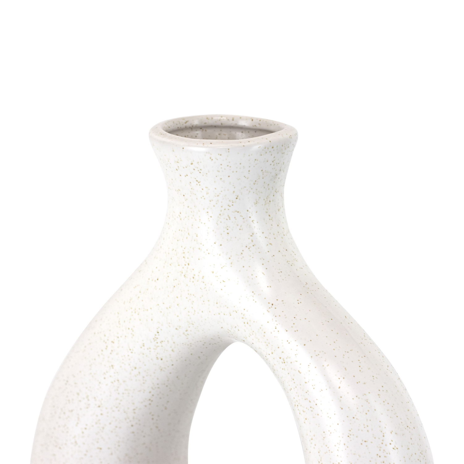 slide 3 of 3, MCS Ceramic Donut Vase 11.4 in, 1 ct