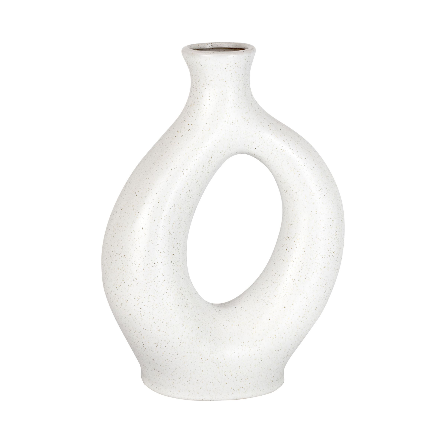 slide 1 of 3, MCS Ceramic Donut Vase 11.4 in, 1 ct