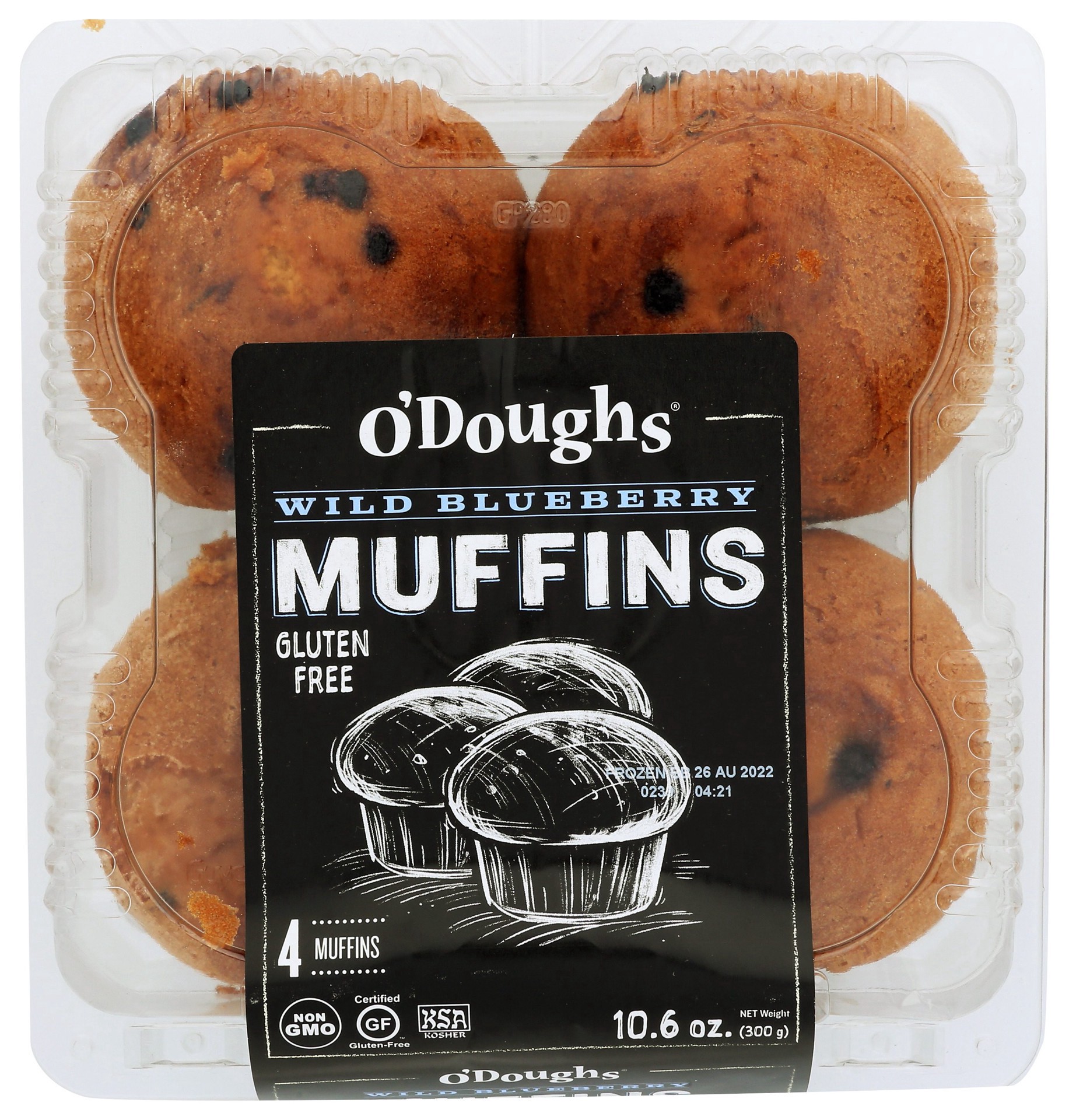 slide 1 of 1, O Doughs Gf Wild Blueberry Muffin, 11.9 oz