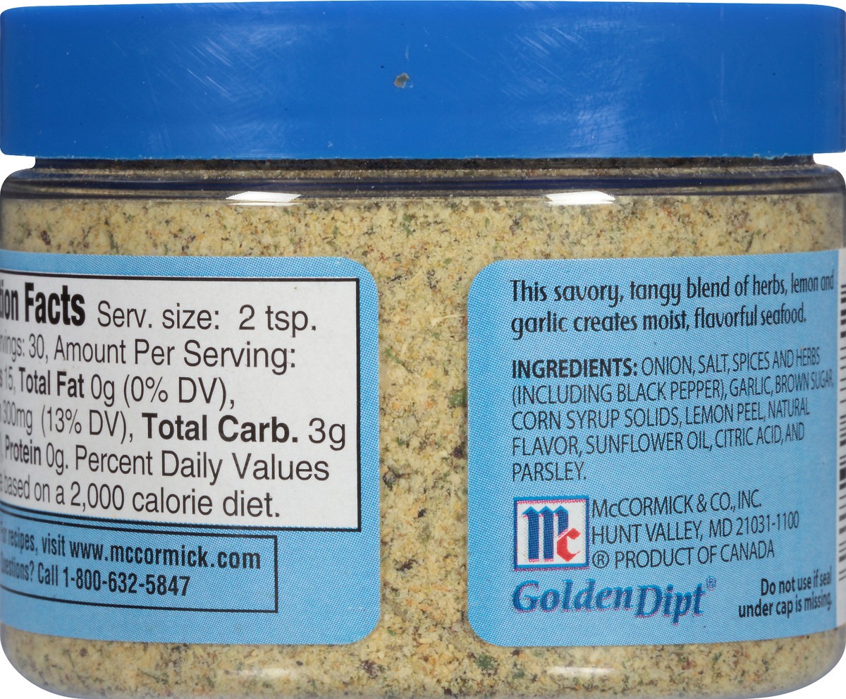 slide 8 of 8, McCormick Golden Dipt Herb With Lemon Seafood Rub, 4.2 oz