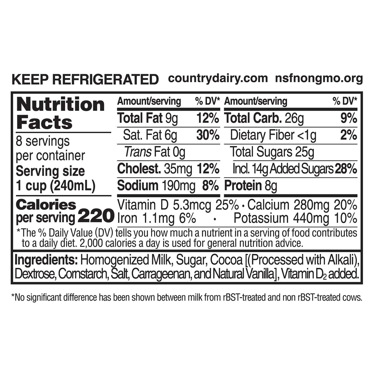slide 2 of 2, Country Dairy Dutch Chocolate Milk, 1/2 gal