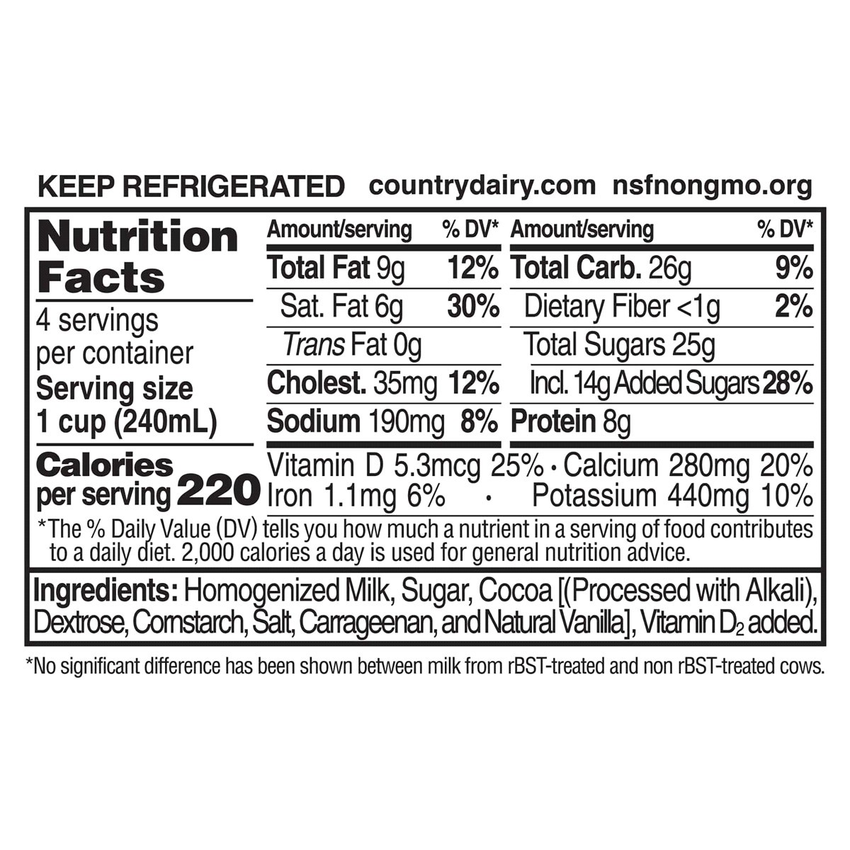 slide 2 of 2, Country Dairy Dutch Chocolate Milk - 1 qt, 1 qt