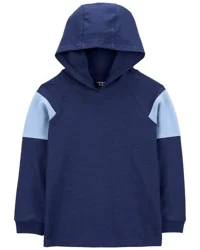 Carter's Kid Colorblock Cotton Blend Long-Sleeve Tee - Blue Blue 8