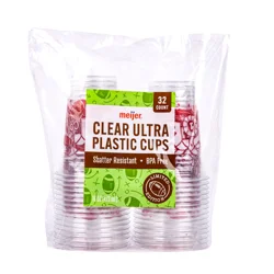 MEIJER PLASTIC CUP FTBALL RED 16OZ 32CT
