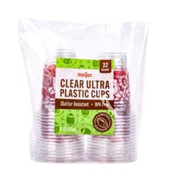 MEIJER PLASTIC CUP FTBALL RED 16OZ 32CT