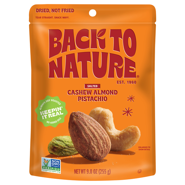 slide 1 of 9, Back to Nature Cashew Almond Pistachio 9 oz, 9 oz