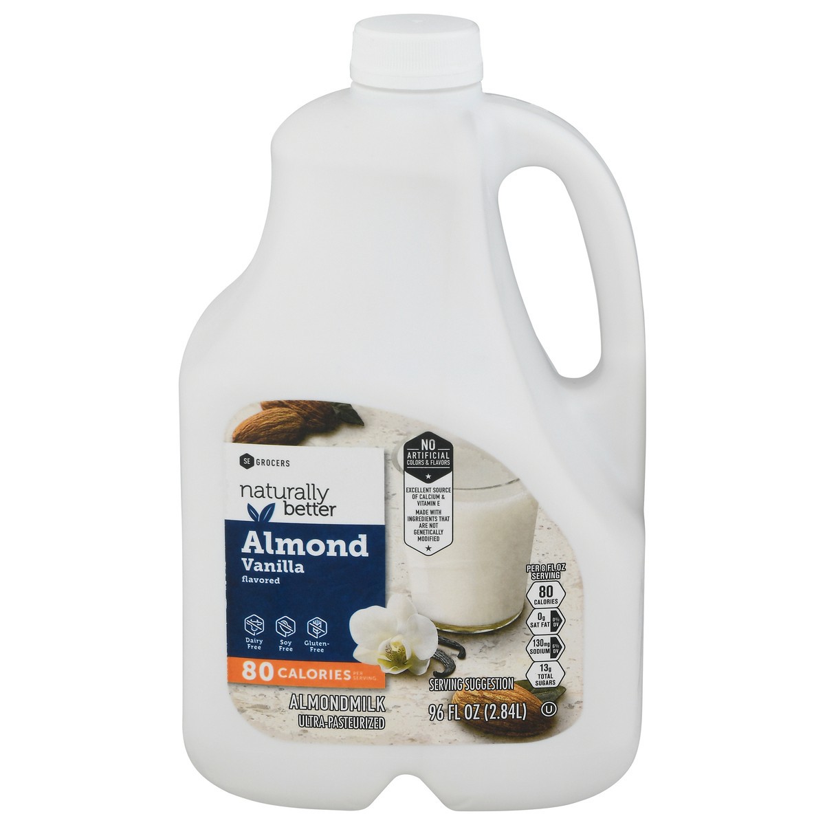 slide 1 of 13, SE Grocers  Naturally Better Van Almond Milk, 96 oz