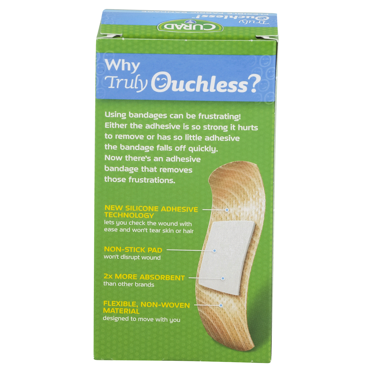 slide 4 of 5, Curad Truly Ouchless Bandage, 20 ct