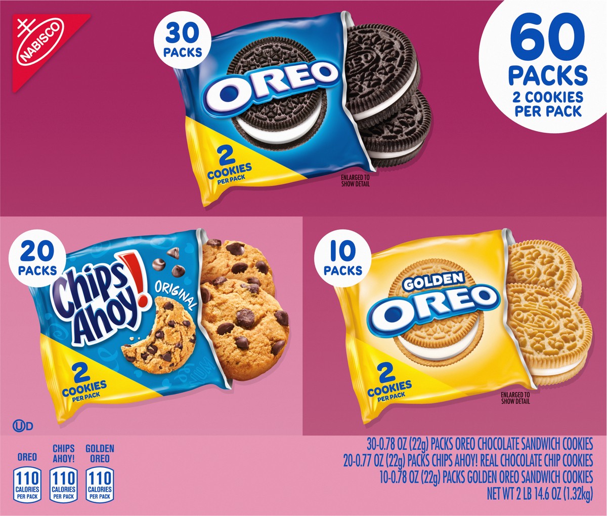 slide 2 of 14, Nabisco Cookies 60 Packs, 60 ct