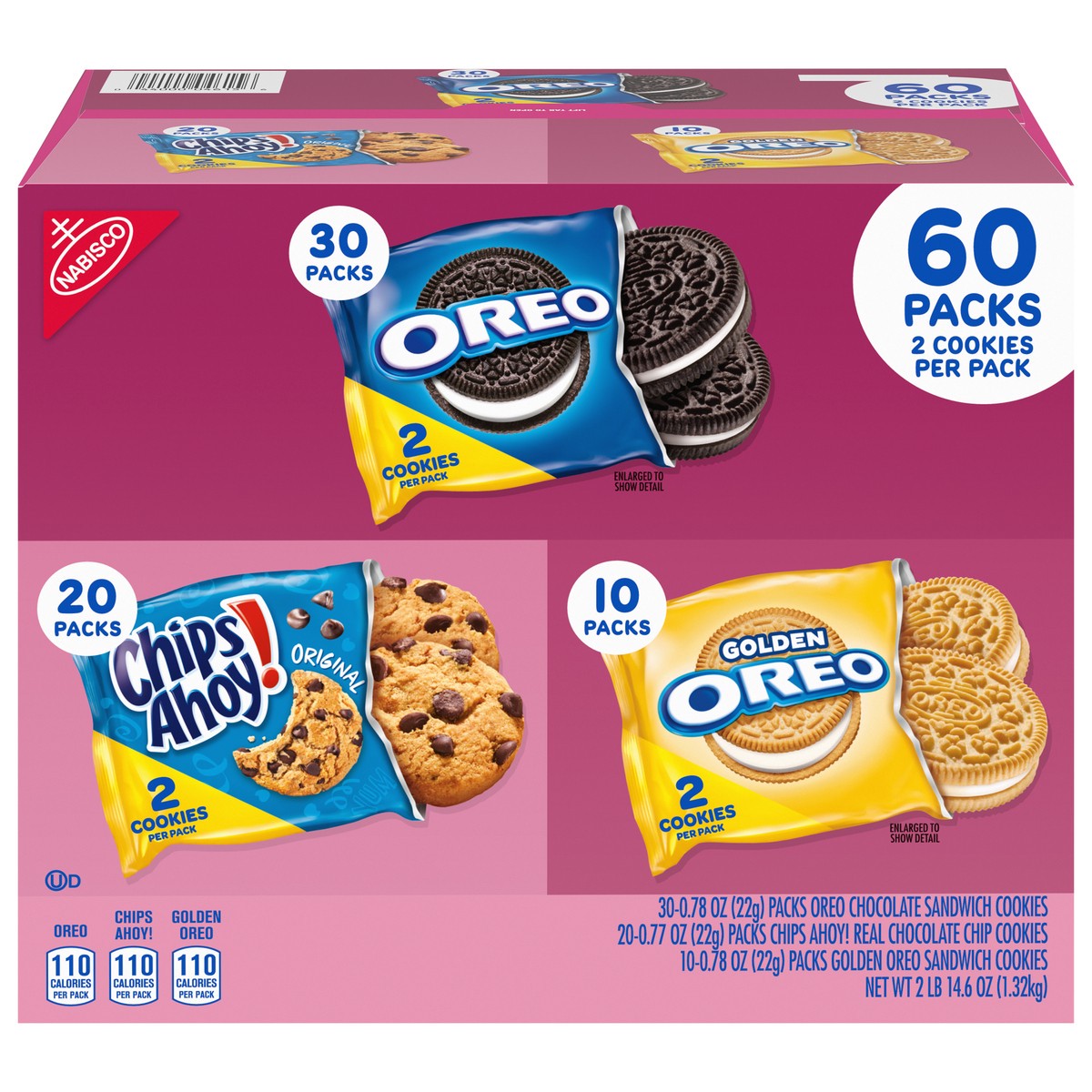 slide 1 of 14, Nabisco Cookies 60 Packs, 60 ct