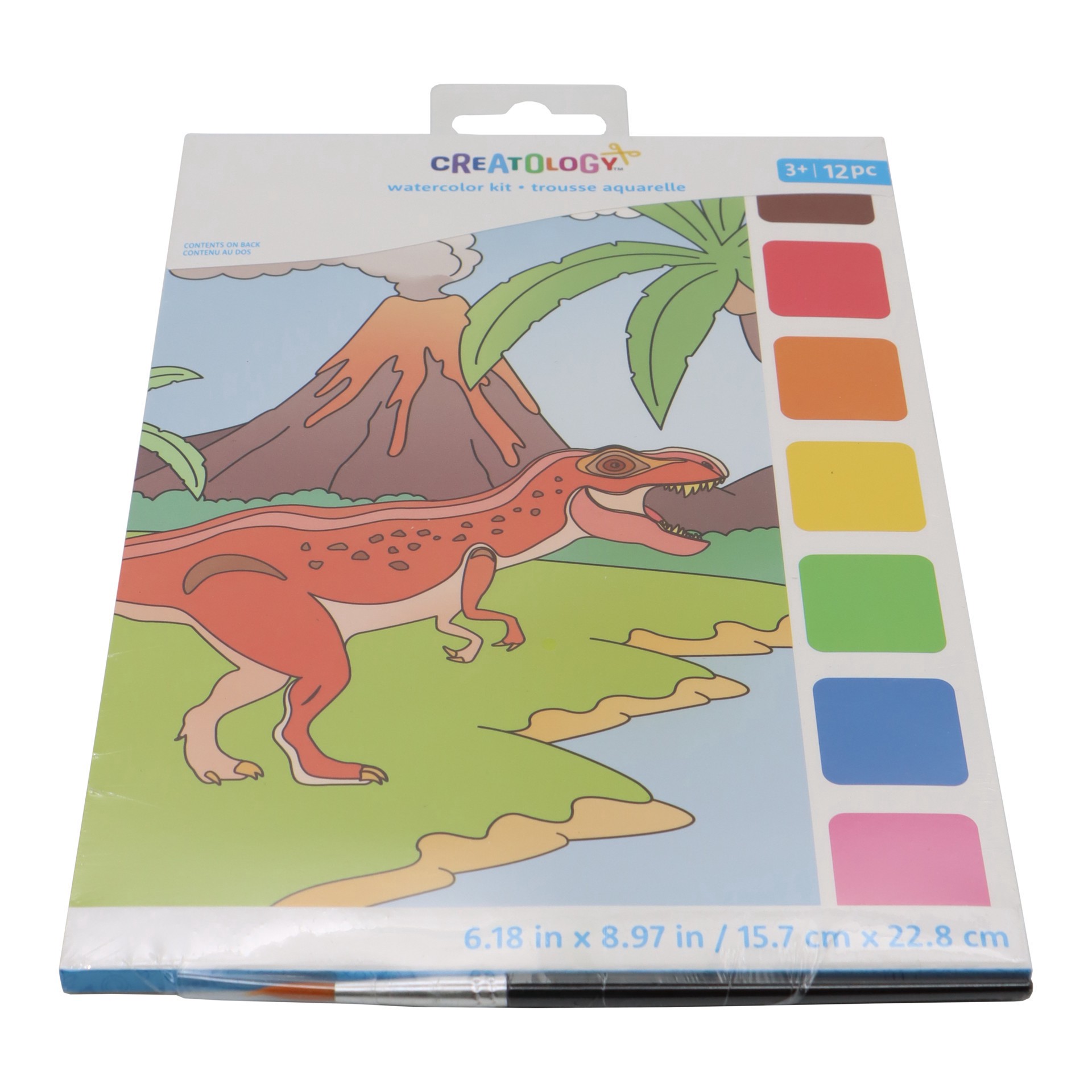 slide 4 of 4, Dinosaur Watercolor Kit By Creatology, 6.18 in x 8.97 in