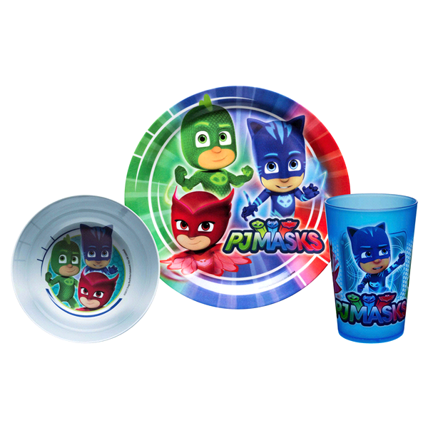 slide 1 of 1, PJ Masks Dinnerware Set, 3 ct