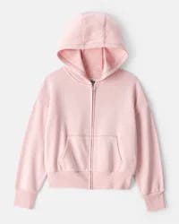 Oshkosh Girls Long-Sleeve Hooded Zip-Up Jacket - Pink Pink 7
