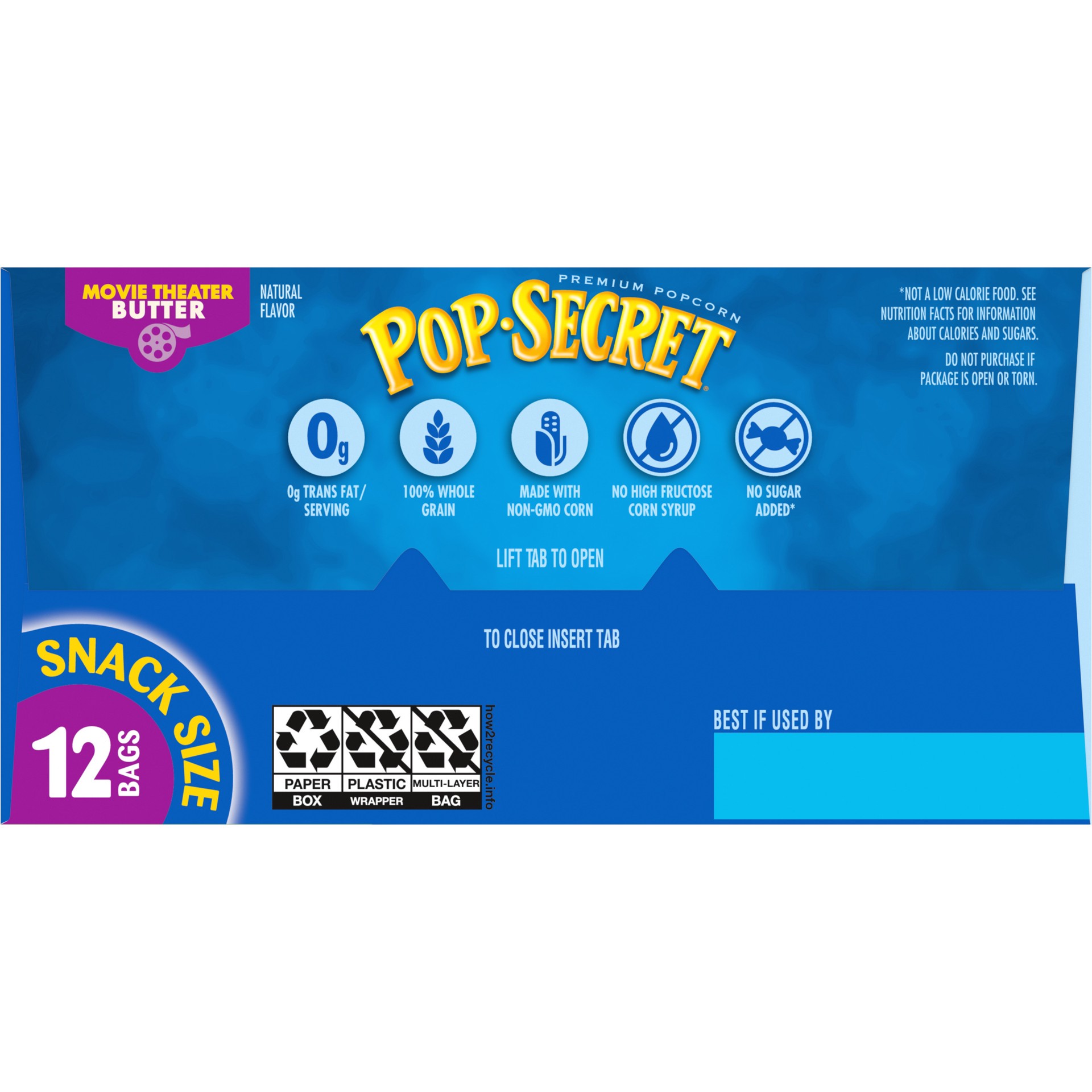 slide 3 of 5, Pop-Secret Microwave Popcorn, Movie Theater Butter Flavor, 1.75 Oz Snack Bags, 12 Ct, 12 ct; 1.75 oz