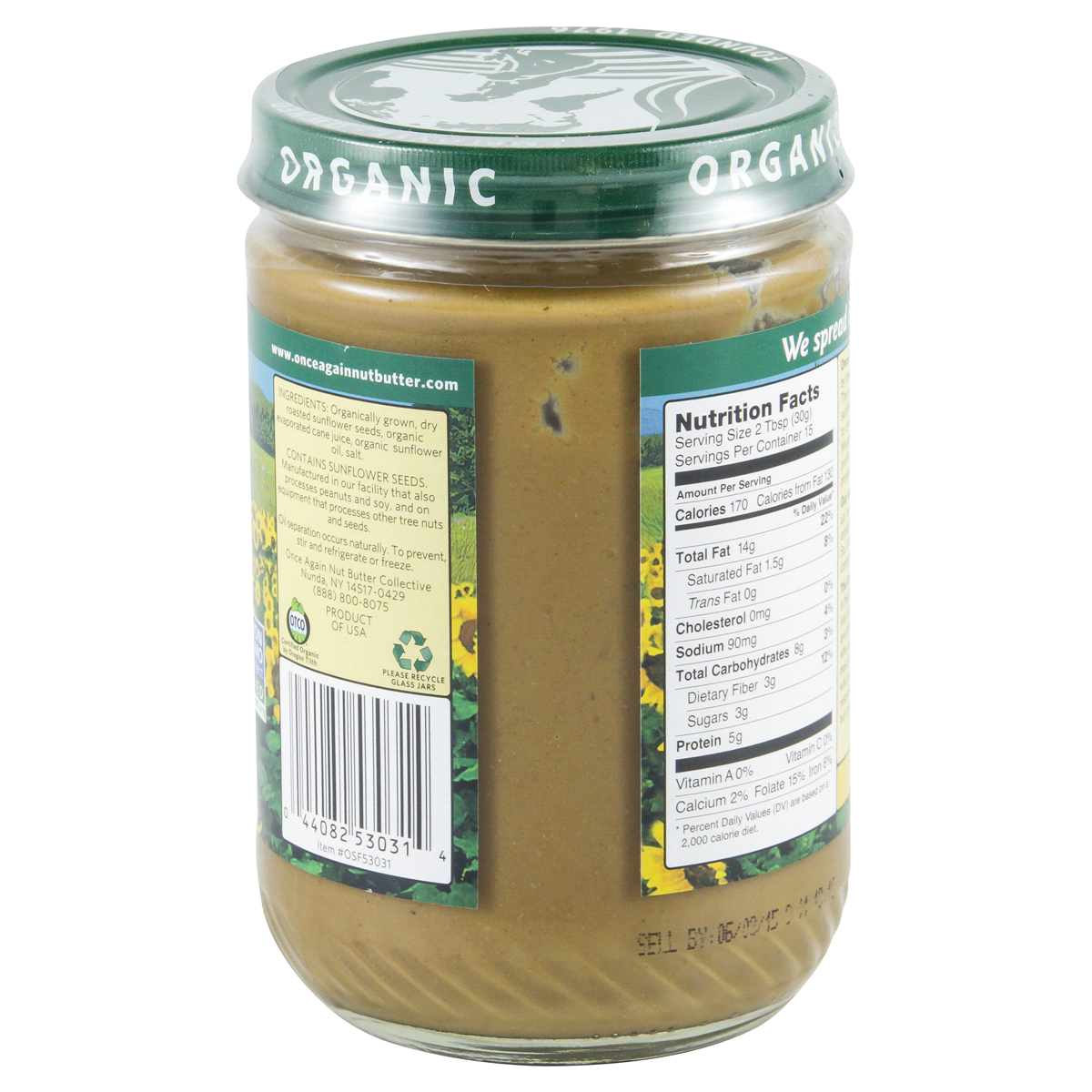 Once Again Sunflower Seed Butter, Creamy 16 oz Shipt