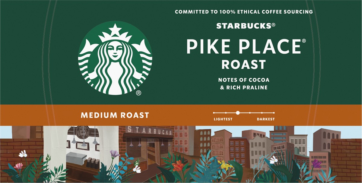 slide 9 of 9, Starbucks Pike Place Medium Roast Coffee - Keurig K-Cup Pods, 32 ct