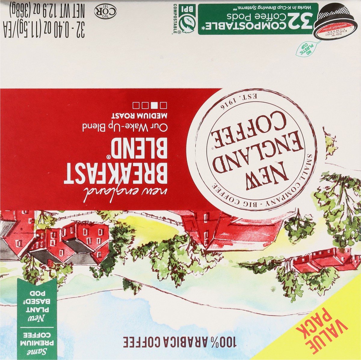 slide 11 of 15, New England Coffee Medium Roast Coffee Pods,Value Pack - 12.9 oz, 12.9 oz