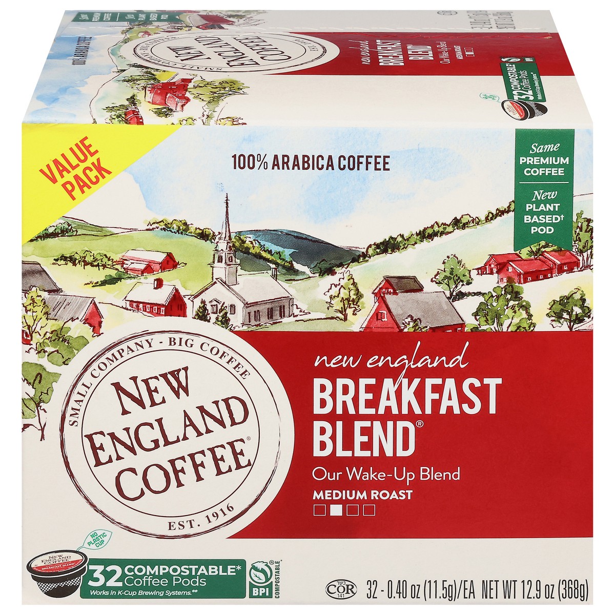 slide 10 of 15, New England Coffee Medium Roast Coffee Pods,Value Pack - 12.9 oz, 12.9 oz