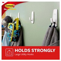 slide 25 of 29, Command Large Utility Hook Mega Pack, White, 5 lb, 16 ct