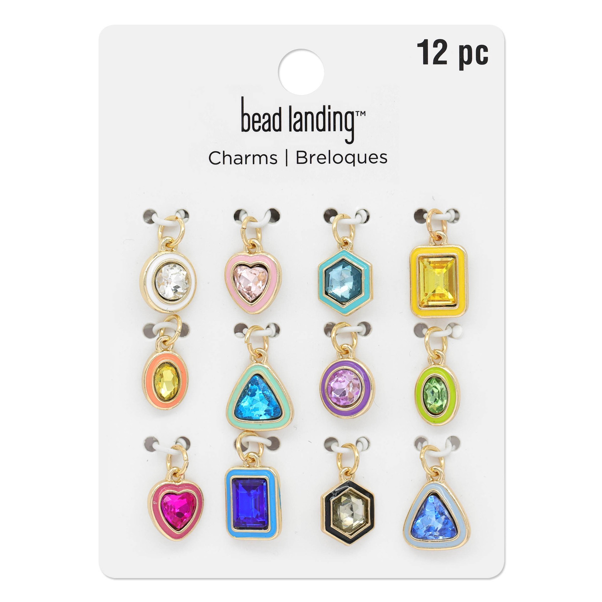 slide 3 of 3, Enamel Gems Charm Mix By Bead Landing, 8mm to 18mm charm size