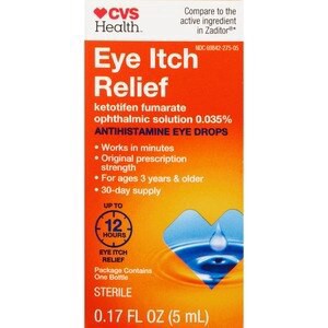 slide 1 of 1, CVS Health Eye Itch Relief Antihistamine Eye Drops, 1 Pack, 1 ct