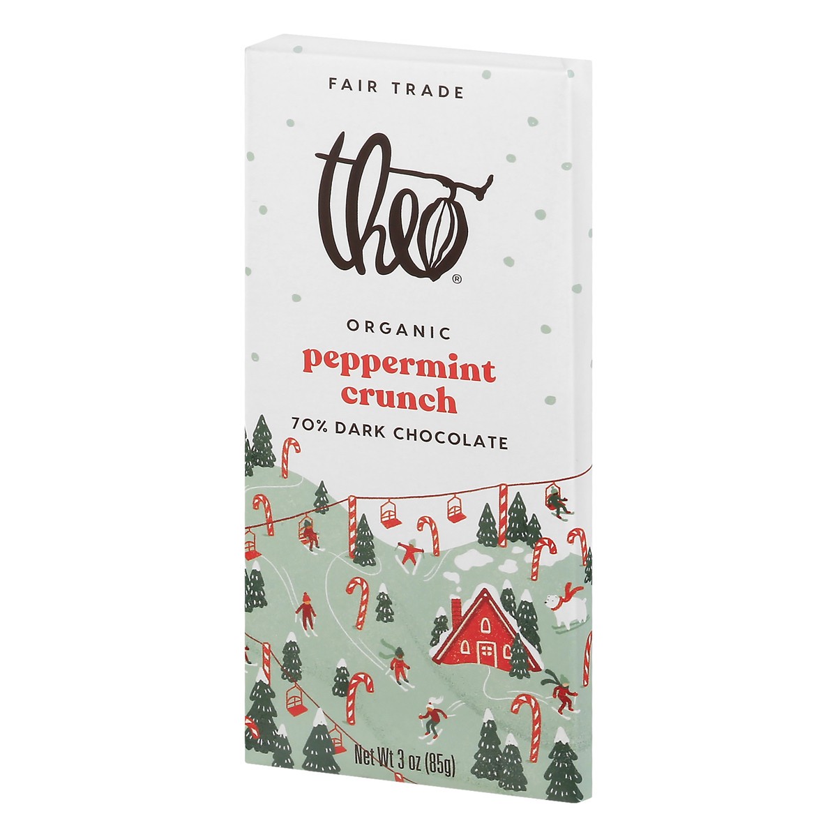 slide 3 of 9, Theo Chocolate Theo 70% Dark Chocolate Peppermint Stick, 3 oz