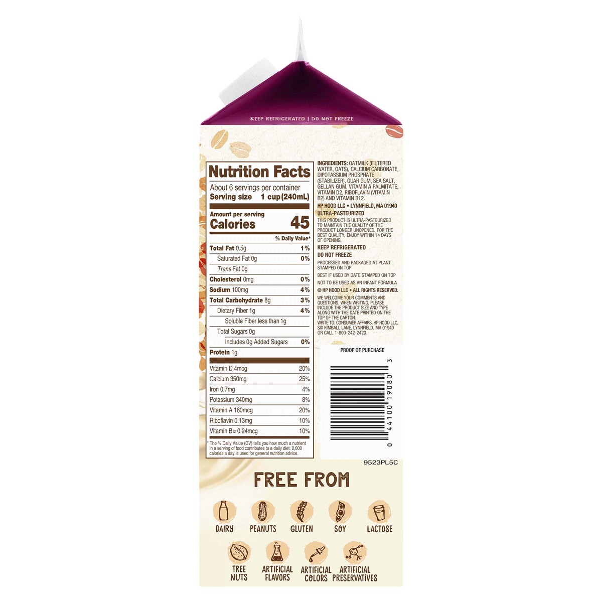 slide 2 of 2, Planet Oat Unsweetened Original Oatmilk, 52 oz, 52 fl oz