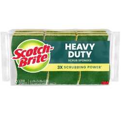 Scotch-Brite Heavy Duty Cellulose Sponge with Scouring Pad - 9 Pack