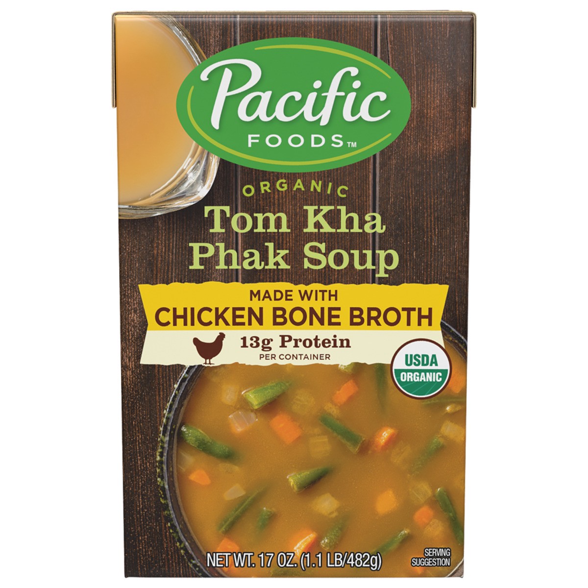 slide 7 of 8, Pacific Foods Organic Tom Kha Phak Soup, 17 oz