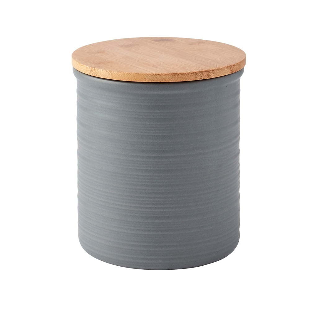 slide 1 of 1, Tabletops Unlimited Medium Textured Canister - Gray, 1 ct