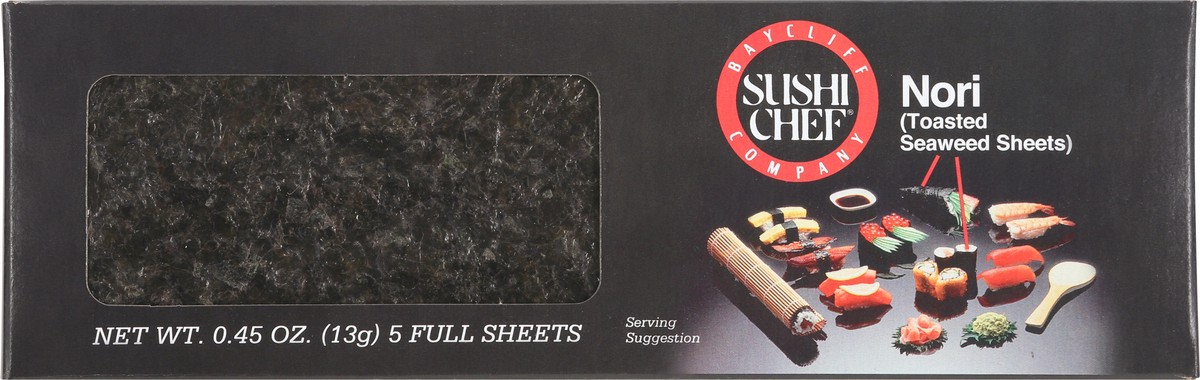 slide 1 of 13, Sushi Chef Nori Toasted Seaweed Sheets 5 ct Box, 5 ct