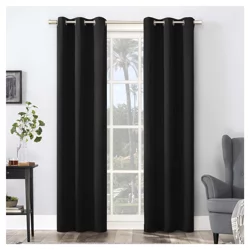 Sun Zero Walter Grommet Panel Pair - Black - 74" x 63"